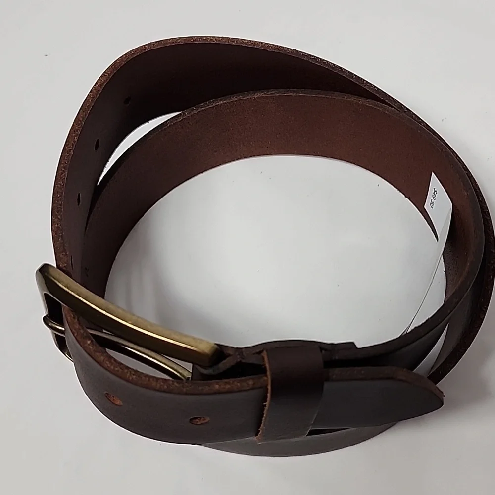 Tommy Hilfiger Men's Brown Chocolate Leather Belt Size 32 NWT‎